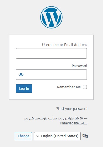 log in to wordpress